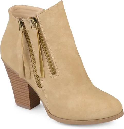 Miniatura 7 de Journee Collection Vally - Botines de moda para mujer, con doble borla, con cremallera, tacón grueso, punta redonda