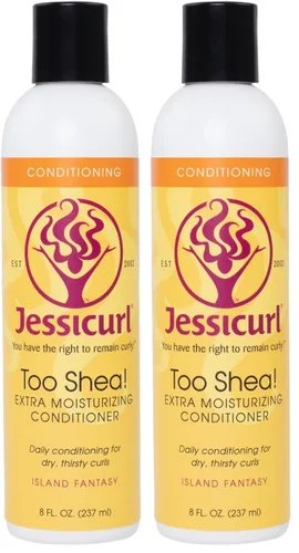 Miniatura 5 de Jessicurl, Too Shea! Acondicionador extra hidratante para cabello rizado, Island Fantasy, 8 onzas líquidas, acondicionador sin enjuague para cabello