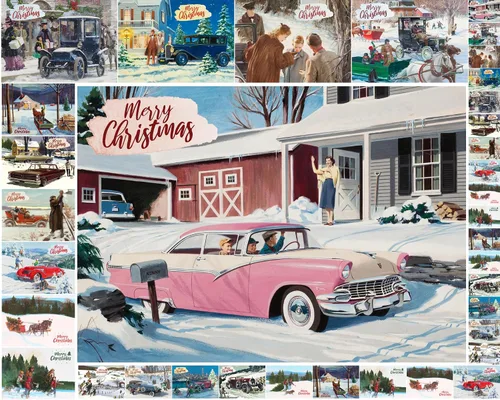 Miniatura 19 de Decoupage - Paquete de papel (35 hojas de 6 x 8 pulgadas), aldeas victorianas frías de invierno y cielos nocturnos increíbles, Navidad, FLONZ