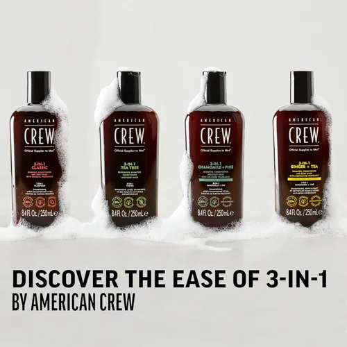 Miniatura 7 de American Crew Champú, acondicionador y gel de baño para hombres, 3 en 1, 3.3 onzas líquidas