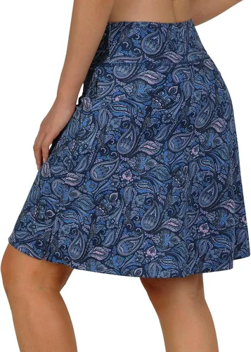 Miniatura 74 de ANIVIVO Faldas pantalón para mujer de 20 pulgadas de longitud a la rodilla, faldas deportivas de pickleball para tenis, golf y pickleball