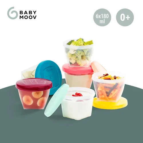 Miniatura 3 de Babymoov – 4 piezas contenedores de almacenamiento de alimentos.