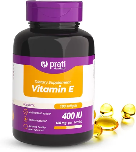 Prati Donaduzzi Vitamina E 100 cápsulas blandas 400 UI (180 mg dl-alfa) - Suplemento para apoyar contra los radicales libres - Fórmula de bienestar
