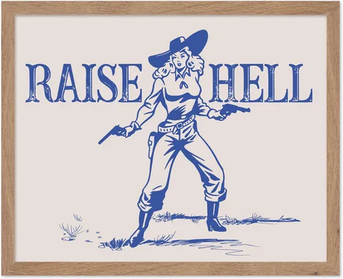 Miniatura 40 de Poster Master Póster de You've Yeed Your Last Haw, estampado retro de vaquero azul, arte occidental, arte moderno, arte del salvaje oeste, regalo