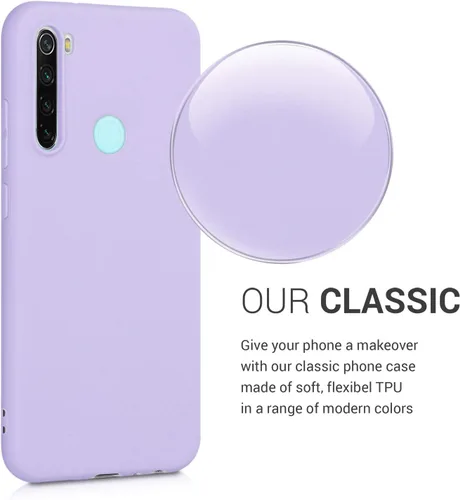 Miniatura 3 de kwmobile Funda compatible con Xiaomi Redmi Note 8 (2019/2021) - Funda protectora de silicona TPU suave y delgada - Lavanda