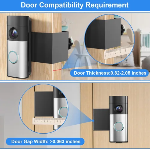 Miniatura 3 de Soporte antirrobo para timbre compatible con timbre de batería R-ing/Plus/Pro (modelo 2026)/timbre de video Tapo, soporte de montaje ajustable sin