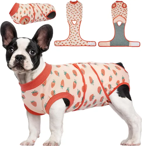 Miniatura 26 de Kuoser Traje de cirugía para perro, cómodo traje de recuperación para perros hembras para cirugía, mameluco protector posoperatorio, alternativa
