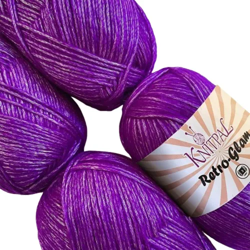 Miniatura 29 de Retro-Glam Hilo Metálico para Crochet, Paquete de 4 (1280 Yardas / 14.11 Onzas), Patrones Gratuitos - Hilo Brillante para Tejer - Peso Ligero 3 DK
