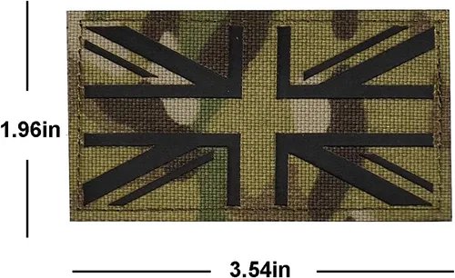 Miniatura 2 de Parche reflectante de bandera del Reino Unido DIY Reino Unido táctico militar moral británica infrarrojos infrarrojos de Gran Bretaña parches UK CP
