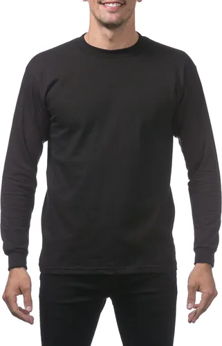 Miniatura 2 de Pro Club Paquete de 3 camisetas de manga larga de algodón pesado para hombre