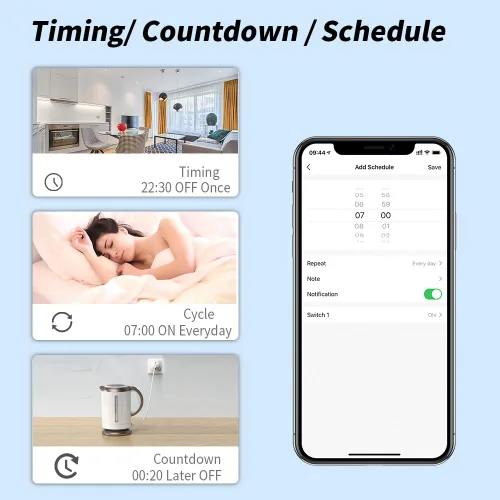 Miniatura 7 de Zigbee - Enchufe inteligente compatible con Alexa, Google Assistant, control de aplicación y voz, requiere ZigBee Hub, UE (16A)