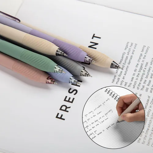 Miniatura 5 de Linbsunne Bolígrafos de gel de tinta color negro para oficina, de punta fina de 0.5 mm, de trabajo retráctil de escritura suave (12 unidades)