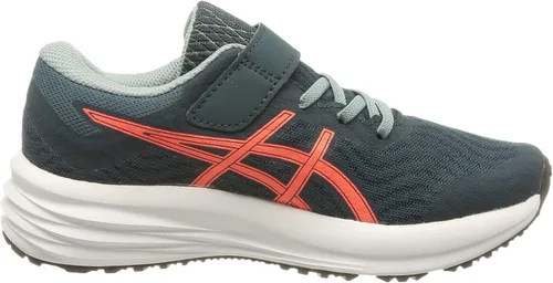 Miniatura 6 de ASICS Patriot 12 - Tenis de correr con cordones para niños de malla azulroja