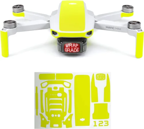Miniatura 5 de Wrapgrade Skin compatible con DJI Mavic Mini Color decorativo Super Rojo