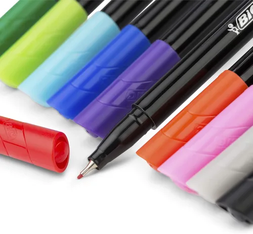 Miniatura 4 de BIC Intensity - Rotulador de punta fina (0.016 in, 12 unidades), color azul Negro