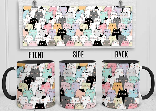 Miniatura 3 de YouNique Designs Tazas de café para gatos, taza de café portátil de 11 onzas, tazas de gato para amantes de los gatos, regalos para mujeres, taza