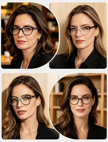 Miniatura 5 de HEEYYOK 1.75 lentes de lectura para mujer con cara pequeña, diseño de ojo de gato, paquete de 4 lentes de lectura con bisagra de resorte Paquete