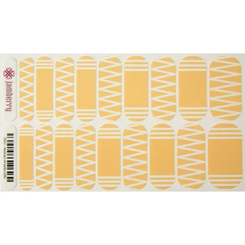 Miniatura 2 de Jamberry Envolturas de uñas: amarillo abstracto (hoja completa)