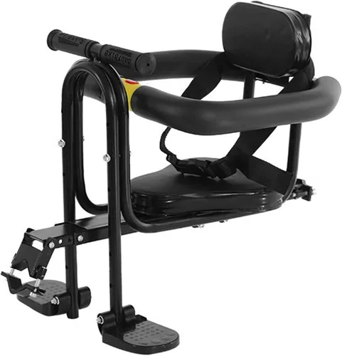 Miniatura 6 de Asiento delantero de bicicleta para niños con pedales y soporte para niños de 1 a 3 años de edad, sillín delantero estable portátil para bicicleta