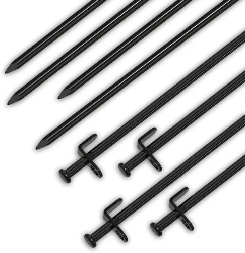Miniatura 2 de Estacas de tienda de campaña de 12 pulgadas, estacas de campamento resistentes, estacas de acero forjadas irrompibles e inflexibles, disponibles