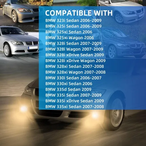 Miniatura 2 de Luces antiniebla para BMW Serie 3 (323i 325i 325xi 328i xdrive 330xi 335d 335i 328xi 335xi 330i Sedán E90 / Wagon E91), (sin paquete deportivo) 2006