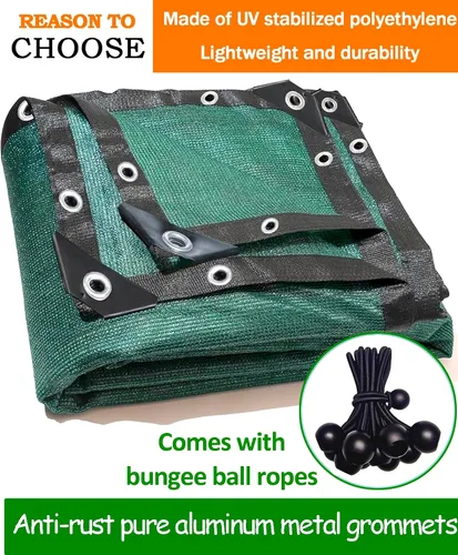 Miniatura 3 de Lona de malla resistente 90% verde de 3 x 6 pies para exteriores, con ojales, toldo para patio, jardín, invernadero, gallineros, plantas, verduras