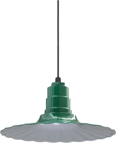 Miniatura 58 de Steel Lighting Co. Colgante Eagle Rock Lámpara montada en el techo Onda radial de 16 pulgadas vástago de 12 pulgadas Acero resistente