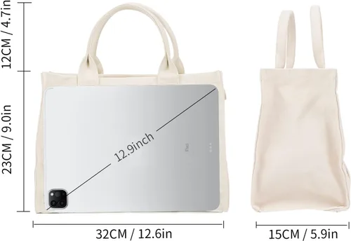 Miniatura 4 de EASRTA Tote Bag for Women, Canvas Tote Bag, Travel Tote Bag, Women Shoulder Bag, Crossbody Bag, Women Handbag