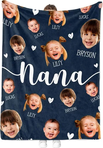 Miniatura 23 de Personalized Grandma Blanket, Gifts for Grandmother from Grand Kids, Name Blankets for Mimi, Gigi, Nana (Grandma 01)