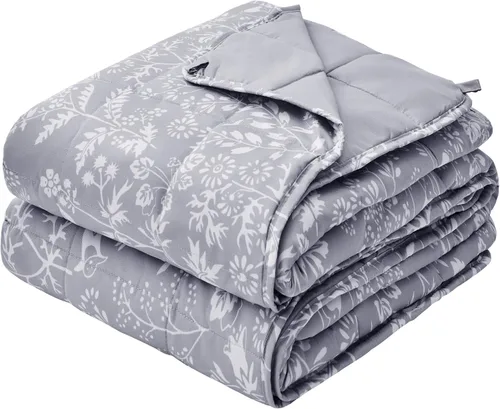 Miniatura 54 de yescool - Manta con peso, 7 libras, fresca, transpirable, con cuentas de cristal prémium, lavable a máquina, para dormir, 60-90 libras, 41 x 60 Gris