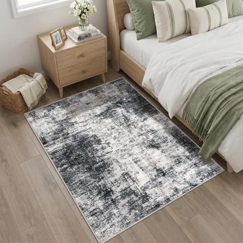 Miniatura 402 de IOHOUZE Alfombra abstracta lavable de 3 x 12 pies para pasillos, antideslizante para cocina, camino de entrada de lana sintética para interiores