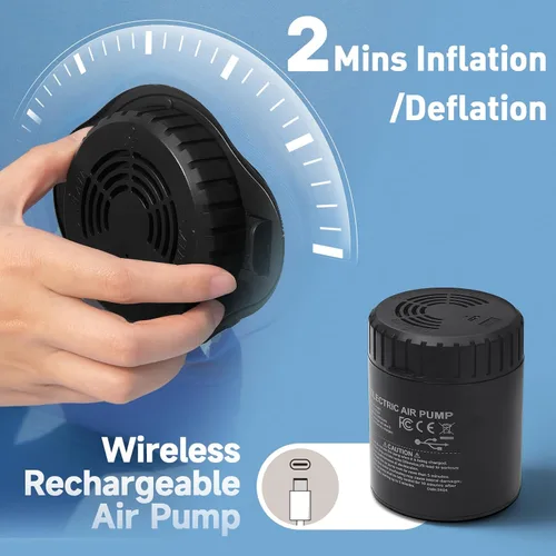 Miniatura 7 de CHERIMOR Colchón de aire tamaño individual con bomba integrada, colchón inflable de firmeza mejorada de 16 pulgadas, multicapa a prueba de fugas