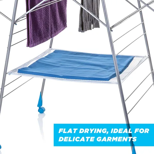 Miniatura 2 de Minky Homecare Multi Dryer - Tendedero de secado de ropa con 82 pies de espacio de estante - Secador de aire plegable para ropa interior (plateado)