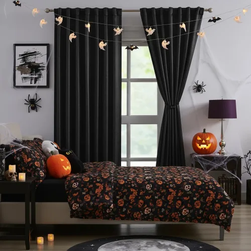 Miniatura 8 de Bujasso Cortinas de jacquard negras con bolsillo para barra, pestaña trasera y lazos de lujo, cortinas aisladas térmicamente para oscurecer