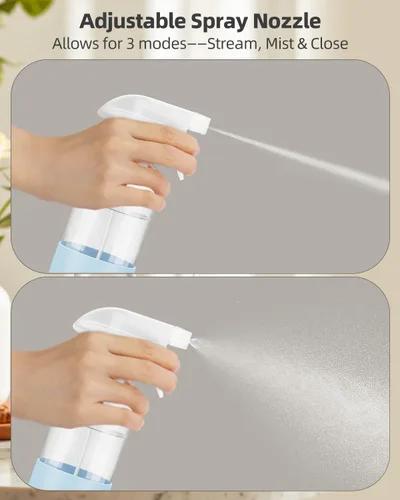 Miniatura 3 de Worldgsb 2 unidades de botellas de spray de vidrio de 8 oz, contenedores vacíos rellenables con protección de funda de silicona, botellas de spray