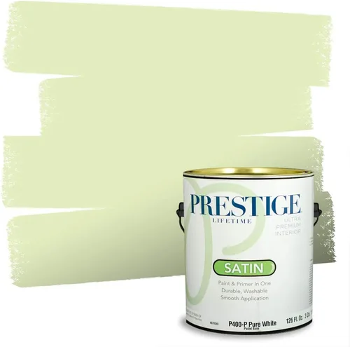 Miniatura 161 de PRESTIGE Pintura exterior e imprimación en uno, aloe, plano, 1 galón