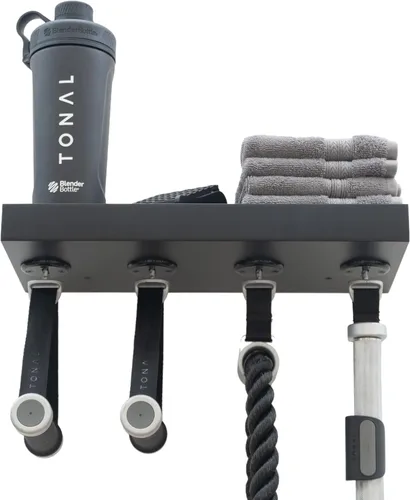 Estante tonal para accesorios (negro, estante de 16" Premium - 4 soportes)