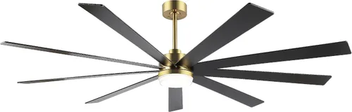 Miniatura 17 de LEDLUX Ventilador de techo con motor CC de 84 pulgadas con luz, control remoto de 6 velocidades, motor reversible, moderno ventilador de techo Plata