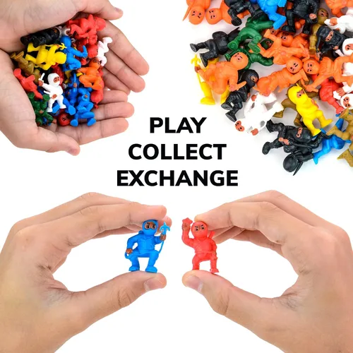 Miniatura 3 de Mini figuras de acción ninja – 25 piezas de recuerdos de fiesta para niños y regalos de cumpleaños – Incluye adornos para pasteles y rellenos
