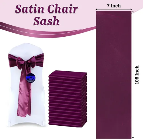 Miniatura 65 de mds - Lote de 10 lazos de satén para sillas de boda y eventos, para decoración de fiestas, 30 colores, Satin, 10 Verde oliva