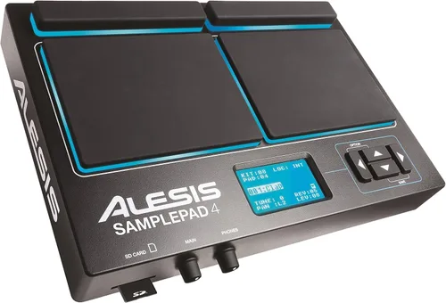 Miniatura 13 de Alesis Sample Pad 4 + Abrazadera Multipad - Instrumento de percusión/activación de muestras con 4 almohadillas sensibles a la velocidad y sistema