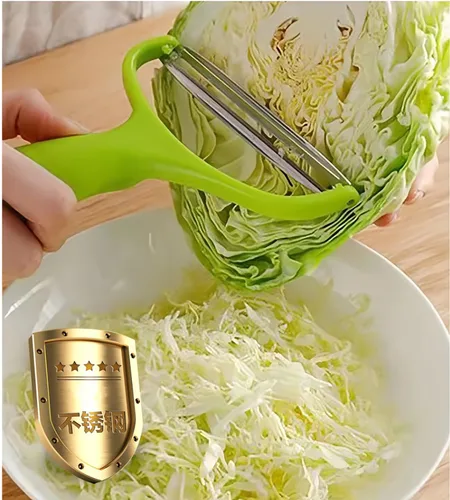 Miniatura 6 de Rallador de Verduras de Boca Ancha, rallador de ensalada, rebanador de papas para repollo, zanahorias – Rebanador Manual Ergonómico con Agarre