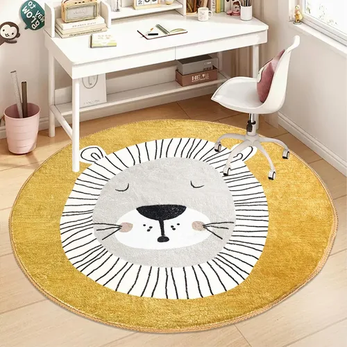 Miniatura 2 de USTIDE Alfombra extra grande para niños, alfombra suave de león, alfombra para dormitorio, alfombra para gatear bebé, alfombra de sala