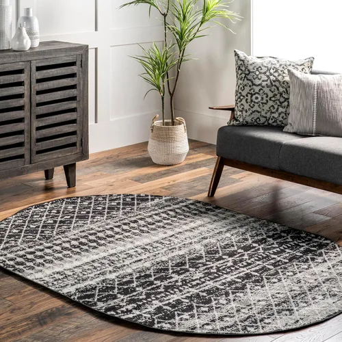Miniatura 54 de nuLOOM Alfombra decorativa Blythe marroquí, 2 'x 3', gris oscuro