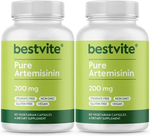 Miniatura 8 de BESTVITE Artemisinina 200mg por cápsula (60 cápsulas vegetarianas) - Sin estearatos - Sin agentes de flujo - Vegano - Sin OMG - Sin gluten