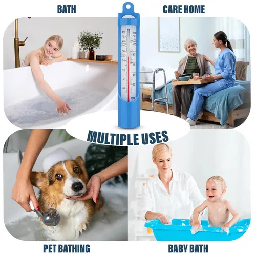 Miniatura 5 de Termómetro para piscina de 9.055 in – Termómetro de temperatura del agua de muestreo para baño, piscina, baño de hielo, termómetro de agua fácil