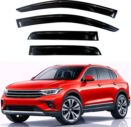 Miniatura 181 de KPY Visor de ventana compatible con Hyundai Tucson 2021-2025, 4 piezas de deflector de ventilación para ventana lateral, estilo Mugen, protector