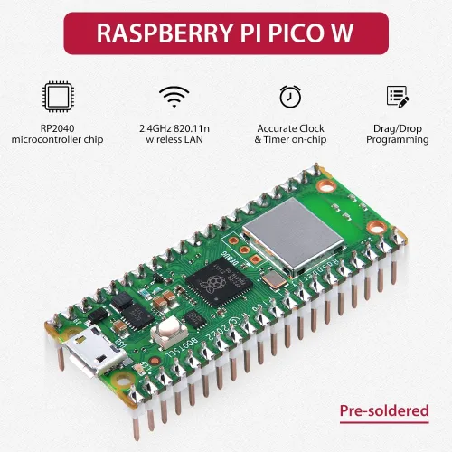 Miniatura 4 de GeeekPi Kit definitivo para Raspberry Pi Pico W con encabezados, tutoriales detallados, ejemplos de proyectos, varios elementos para programación