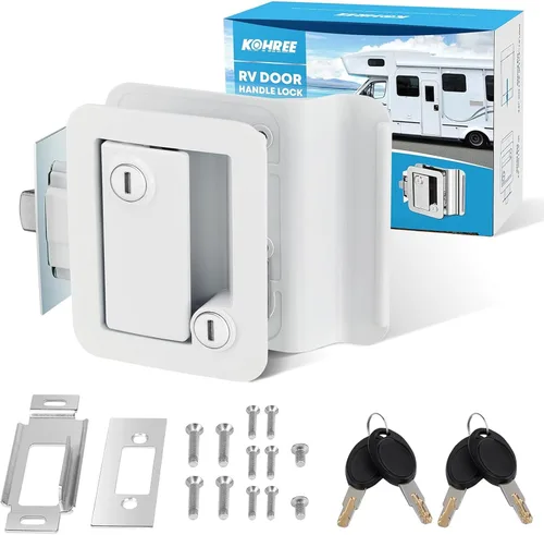 Miniatura 12 de Kohree Cerradura de Puerta de RV Mejorada de Reemplazo con Pestillo de Seguridad de Paleta, 100% Aleación de Zinc, Pestillo de Manija de Puerta