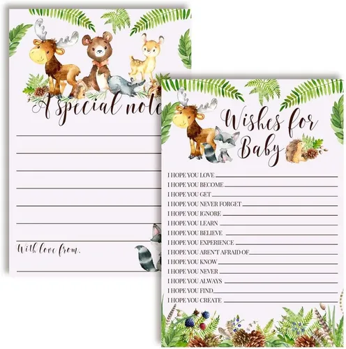 Miniatura 11 de Amanda Creation Adventure Awaits Baby Wishes Cards 20, 4 x 6 pulgadas, gran recuerdo y actividad divertida para baby showers, deseos para recuerdos